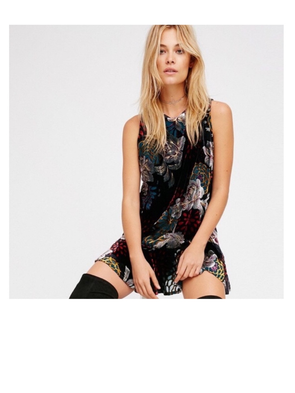 free people velvet burnout mini dress